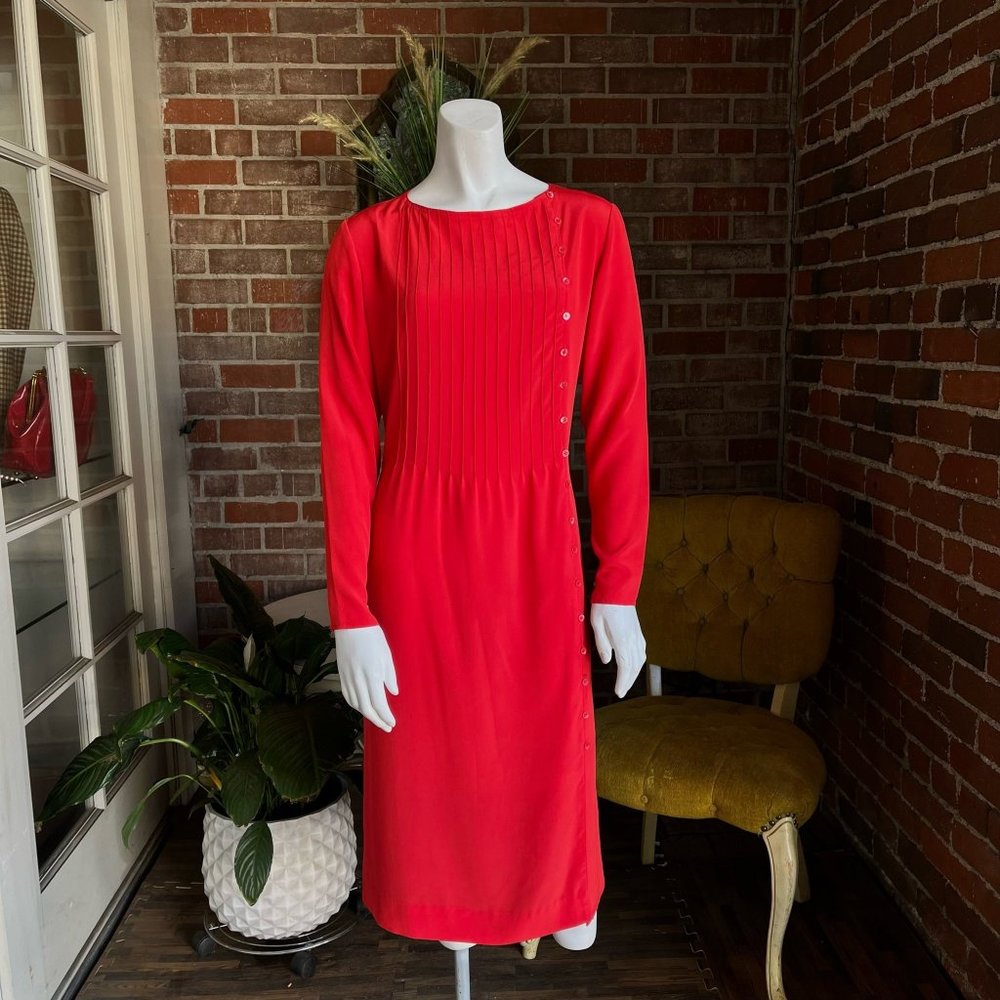 1980s Red Lanvin Dress